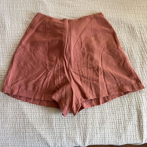 All in Favor Shorts Womens XS High Rise Paperbag Tie Waist Pockets Minimalist - Picture 2 of 13